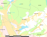Map commune FR insee code 90075